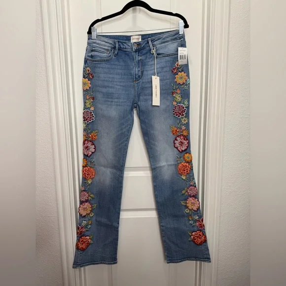 DRIFTWOOD Kelly Boot Cut Spicy Tango Jeans Embroidered Size 30/32.5 inseam‎ NEW! - Picture 3 of 8